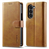 Lc.Imeeke Samsung Galaxy Z Fold 6 Etui med Kortlomme stativfunksjon Lysebrun