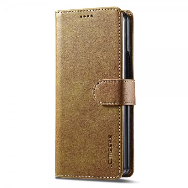 Lc.Imeeke Samsung Galaxy Z Fold 6 Etui med Kortlomme stativfunksjon Lysebrun