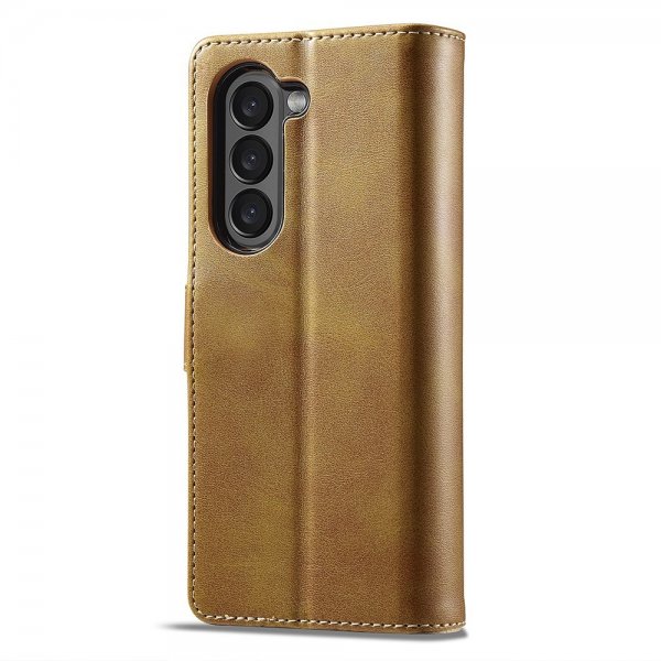Lc.Imeeke Samsung Galaxy Z Fold 6 Etui med Kortlomme stativfunksjon Lysebrun