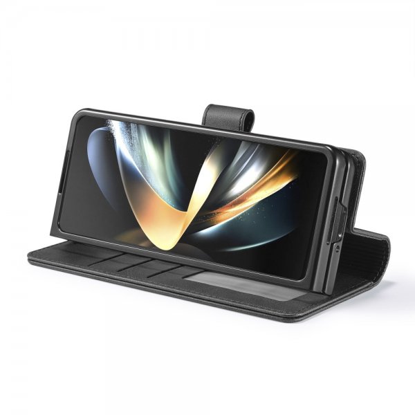 Lc.Imeeke Samsung Galaxy Z Fold 6 Etui med Kortlomme stativfunksjon Svart