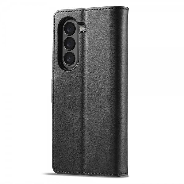 Lc.Imeeke Samsung Galaxy Z Fold 6 Etui med Kortlomme stativfunksjon Svart