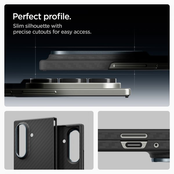 Spigen Samsung Galaxy Z Fold 7 Deksel Air Skin Aramid Svart