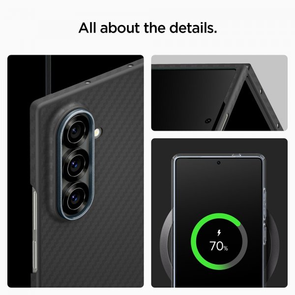 Spigen Samsung Galaxy Z Fold 7 Deksel Air Skin Aramid Svart
