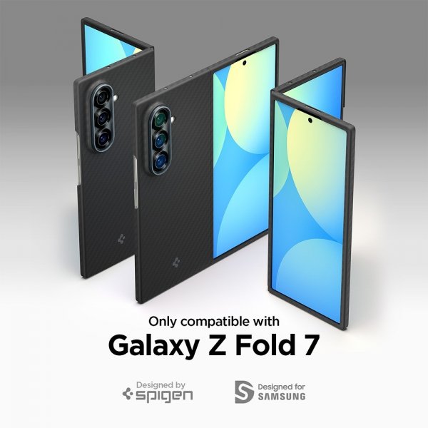 Spigen Samsung Galaxy Z Fold 7 Deksel Air Skin Aramid Svart