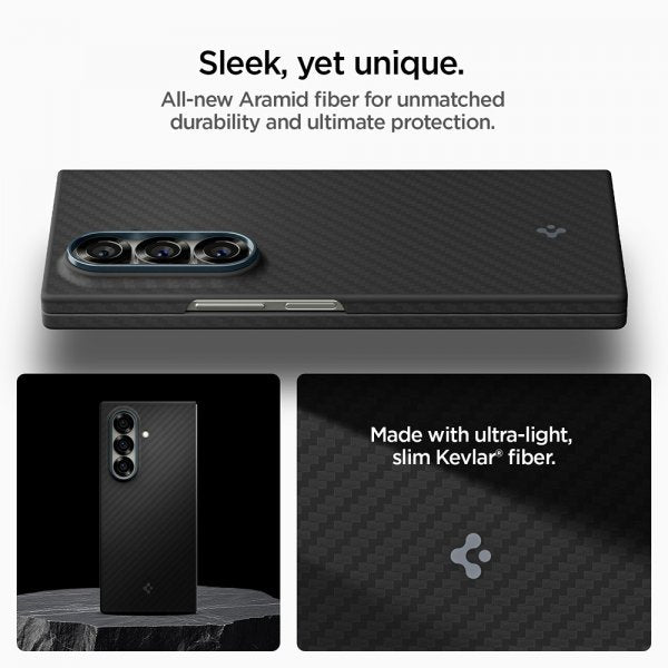 Spigen Samsung Galaxy Z Fold 7 Deksel Air Skin Aramid Svart