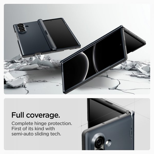 Spigen Samsung Galaxy Z Fold 7 Deksel Slim Armor Pro MagFit Metal Slate