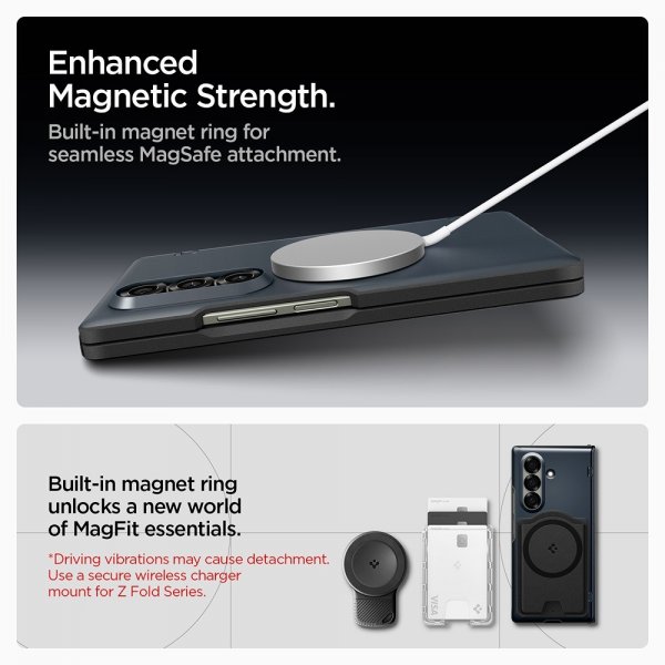 Spigen Samsung Galaxy Z Fold 7 Deksel Slim Armor Pro MagFit Metal Slate