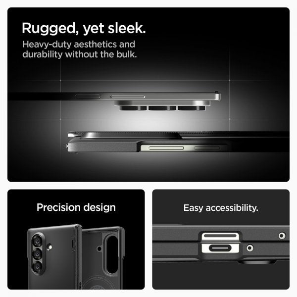 Spigen Samsung Galaxy Z Fold 7 Deksel Slim Armor Pro MagFit Svart