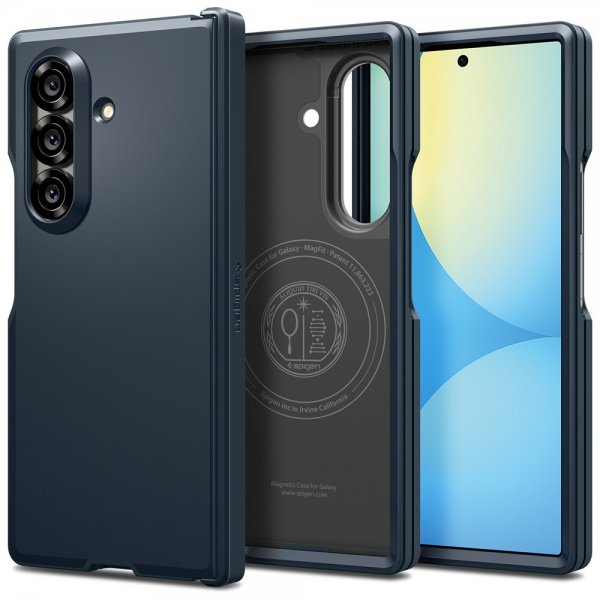 Spigen Samsung Galaxy Z Fold 7 Deksel Tough Armor Pro MagFit Metal Slate