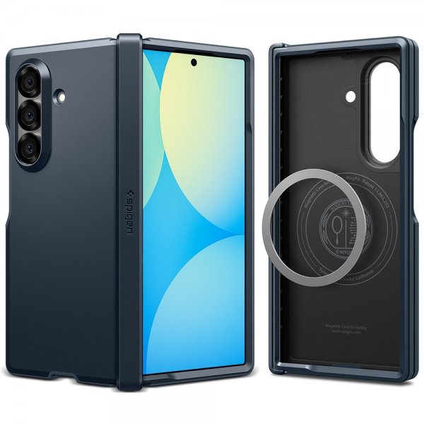 Spigen Samsung Galaxy Z Fold 7 Deksel Tough Armor Pro MagFit Metal Slate