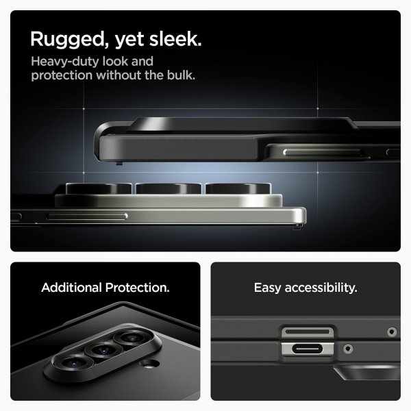 Spigen Samsung Galaxy Z Fold 7 Deksel Tough Armor Pro MagFit Svart