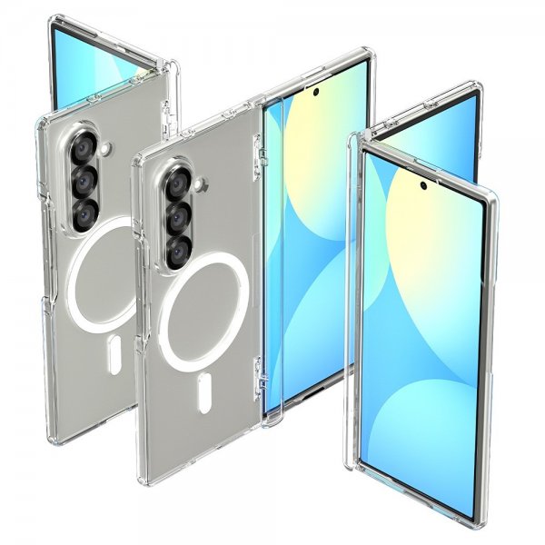 Spigen Samsung Galaxy Z Fold 7 Deksel Ultra Hybrid Pro MagFit Clear White