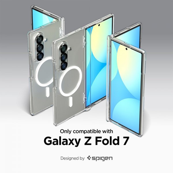Spigen Samsung Galaxy Z Fold 7 Deksel Ultra Hybrid Pro MagFit Clear White