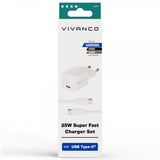 Vivanco Samsung Lader med Kabel 25W Super Fast Charger Set