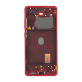Samsung Samsung S20 FE 4G Skjerm med LCD Display Original - Rød