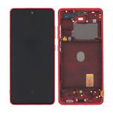 Samsung Samsung S20 FE 4G Skjerm med LCD Display Original - Rød