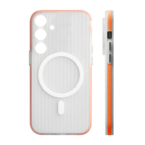 Samsung Galaxy S24 Plus Deksel Korrugerte MagSafe Oransje