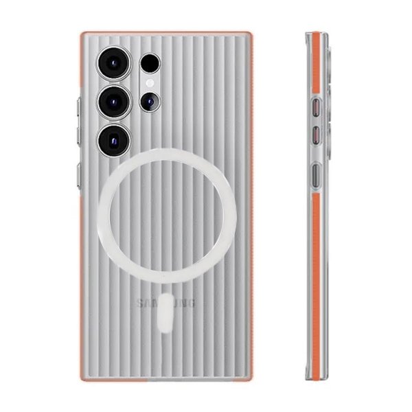 Samsung Galaxy S24 Ultra Deksel Korrugerte MagSafe Oransje