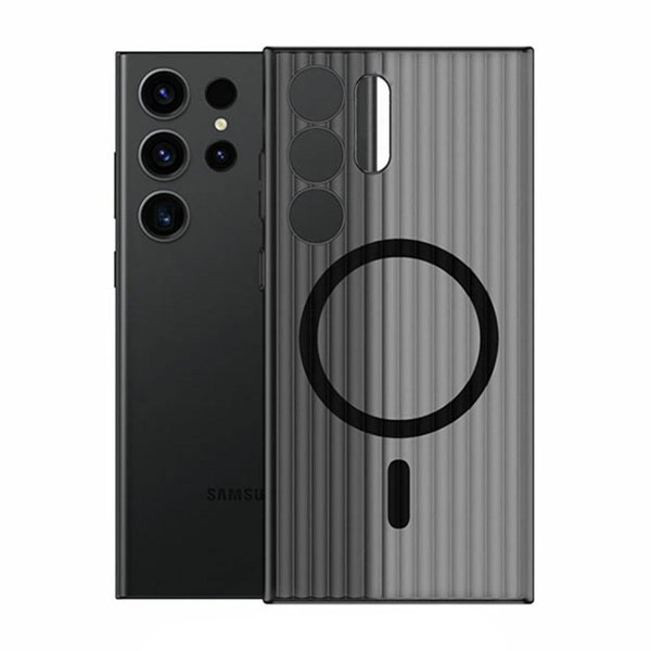 Samsung Galaxy S24 Ultra Deksel Korrugerte MagSafe Svart