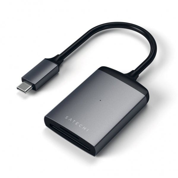 Satechi USB-C UHS-II Minnekortläsare Space Gray