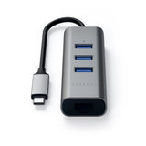 Satechi Type-C 2-in-1 USB Hub Ethernet Sølv