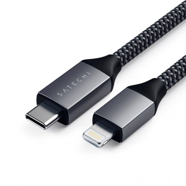 Satechi USB-C till Lightning-Kabel 1.8 meter Grå