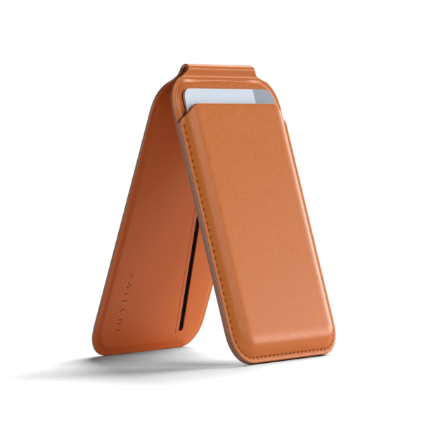 Satechi Kortholder Vegan-Leather Magnetic Wallet Stand Oransje