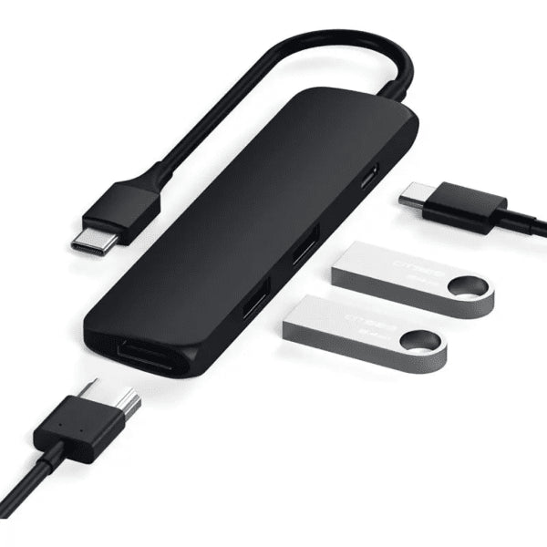 Satechi Type-C Slim Multi-port Adapter 4K Svart