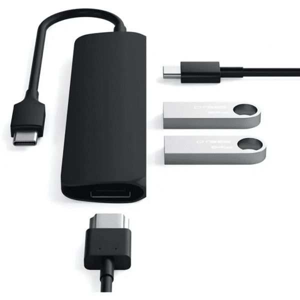 Satechi Type-C Slim Multi-port Adapter 4K Svart