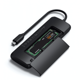 Satechi USB-C HYBRID med inbyggd möjlighet till SSD-lagring Svart