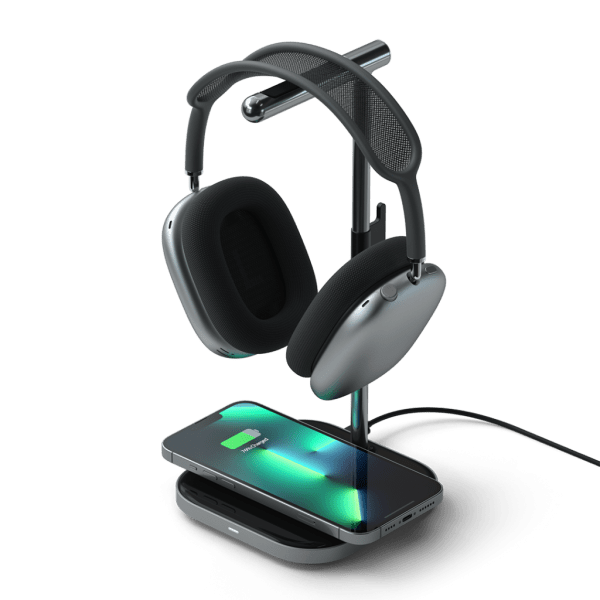 Satechi Aluminum Headphone Stand with built in wireless charging