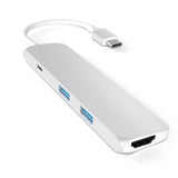 Satechi Type-C Slim Multi-port Adapter 4K Sølv