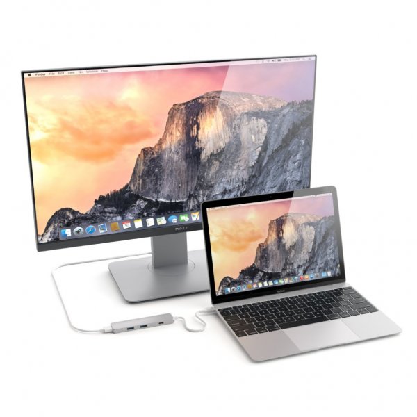 Satechi Type-C Slim Multi-port Adapter 4K Sølv