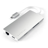 Satechi USB-C Multi-Port Adapter 4K Gigabit Ethernet V2 Sølv