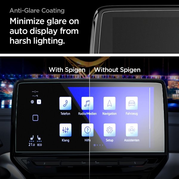 Spigen Skjermbeskytter GLAS.tR EZ FIT Anti-Glare Volkswagen ID.4 10"