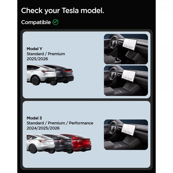Spigen Skjermbeskytter GLAS.tR EZ Fit Tesla Model Y (2025/2026)/Model 3 (2024/2025/2026)