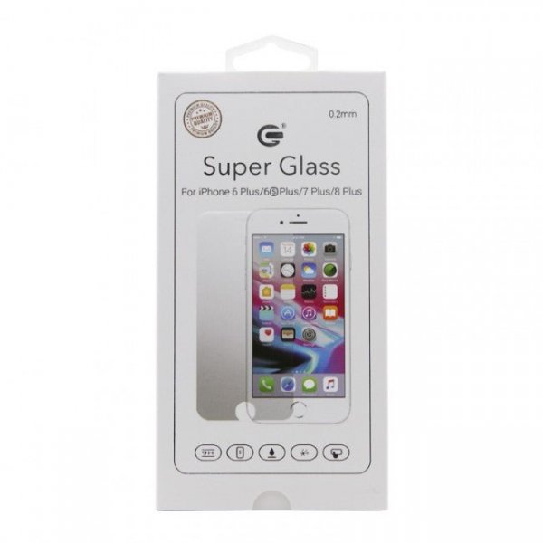 iPhone 6/6S Plus/iPhone 7 Plus/iPhone 8 Plus Skjermbeskytter Herdet glass 0.2mm