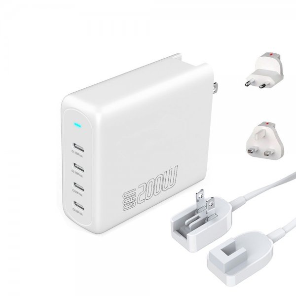 4smarts Skrivebord Lader GaN Flex Pro 200W 4 USB-C