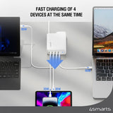 4smarts Skrivebord Lader GaN Flex Pro 200W 4 USB-C