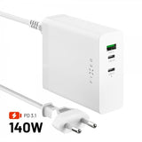 Fixed Skrivebord Lader GaN140 Charging Dock 2xUSB-C & 1xUSB-A