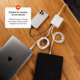 Fixed Skrivebord Lader GaN140 Charging Dock 2xUSB-C & 1xUSB-A