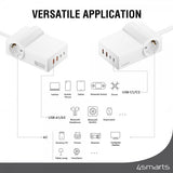 4smarts Skrivebord Lader USB-C/A Power Strip Desk GaN 65W
