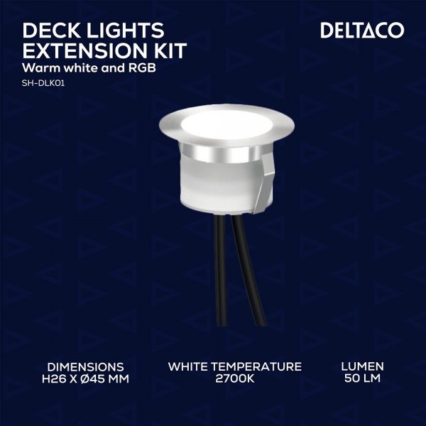 Deltaco Smart Home Smart Dekkbelysning RGB 10-pakk