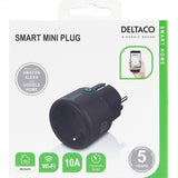 Deltaco Smart Home Smart plugg WiFi svart