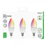 Deltaco Smart Home Smart pære E14 RGB 5W 3-pakning