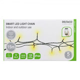 Deltaco Smart Home LED Light Chain 15m IP44 Warm White