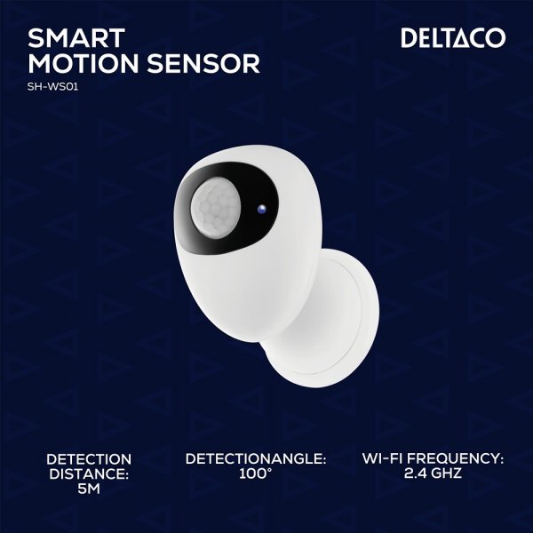 Deltaco Smart Home Smart bevegelsessensor WiFi