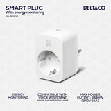 Deltaco Smart Home Smart strømkontakt med energiovervåking