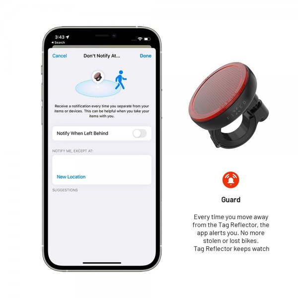 Fixed Smart Tracker Reflector til Sykkel