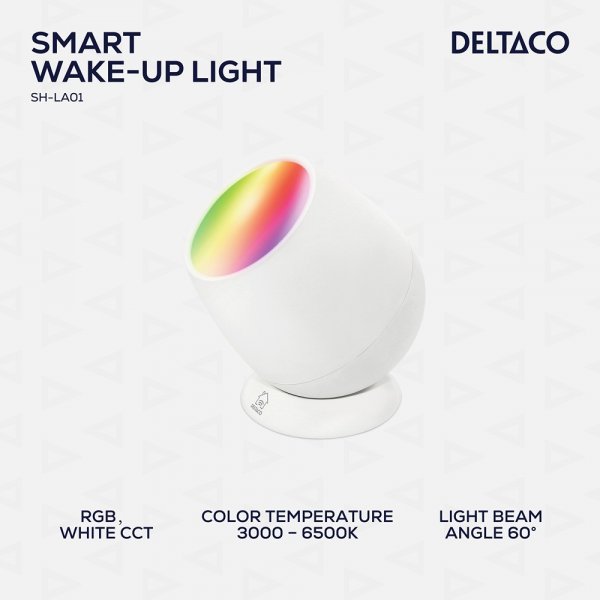 Deltaco Smart Home Smart Wake-up Lamp RGB USB-C